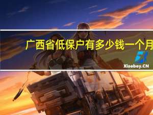 广西省低保户有多少钱一个月