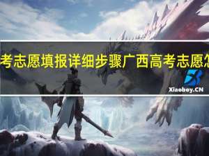 广西高考志愿填报详细步骤广西高考志愿怎么填报步骤