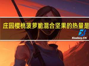 庄园 樱桃菠萝脆混合坚果的热量是多少