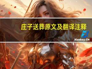 庄子送葬原文及翻译注释（庄子送葬原文及翻译）