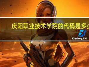 庆阳职业技术学院的代码是多少