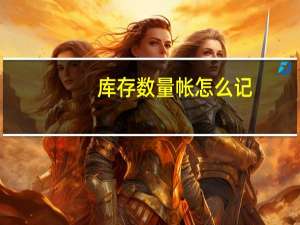 库存数量帐怎么记