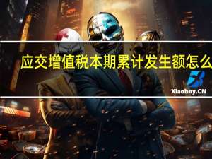 应交增值税本期累计发生额怎么算
