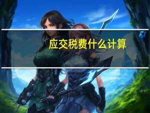 应交税费什么计算