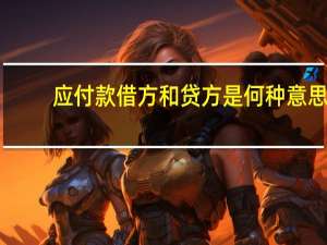 应付款借方和贷方是何种意思