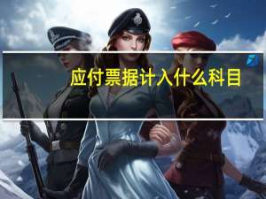 应付票据计入什么科目