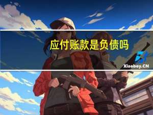 应付账款是负债吗