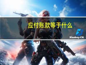 应付账款等于什么