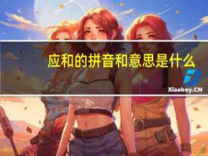 应和的拼音和意思是什么（应和的拼音）