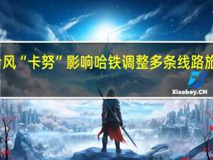 应对台风“卡努”影响哈铁调整多条线路旅客列车开行