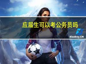 应届生可以考公务员吗