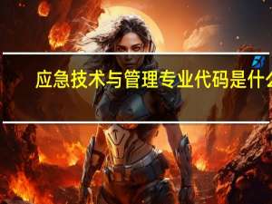 应急技术与管理专业代码是什么