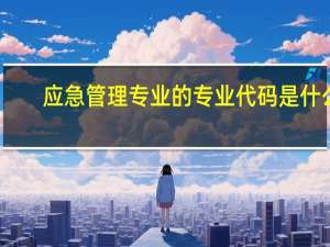 应急管理专业的专业代码是什么
