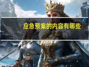 应急预案的内容有哪些