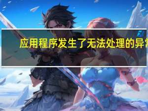 应用程序发生了无法处理的异常