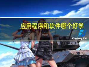应用程序和软件哪个好学