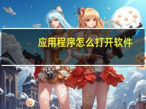 应用程序怎么打开软件