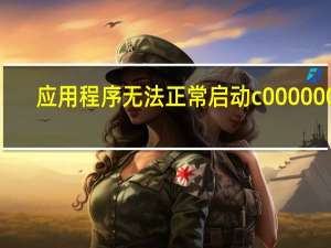 应用程序无法正常启动c0000005