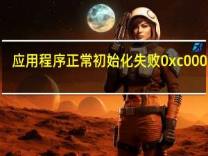 应用程序正常初始化失败0xc000135