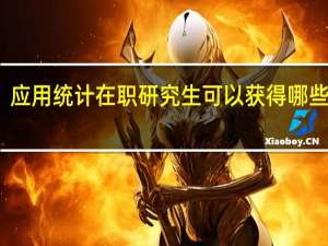 应用统计在职研究生可以获得哪些证书