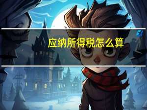应纳所得税怎么算