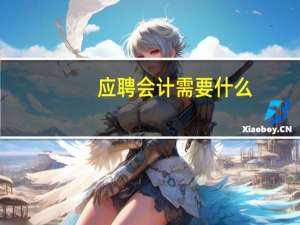应聘会计需要什么