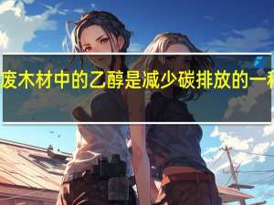 废木材中的乙醇是减少碳排放的一种方法