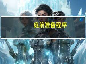 庭前准备程序
