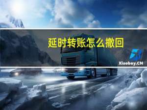 延时转账怎么撤回