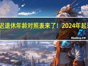 延迟退休年龄对照表来了！2024年起逐步实施