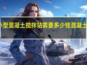 建一个小型混凝土搅拌站需要多少钱 混凝土搅拌站价格表