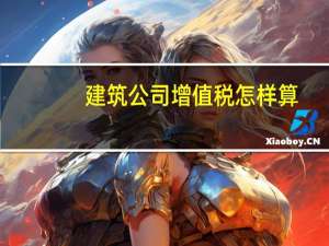 建筑公司增值税怎样算