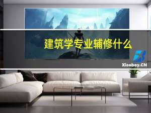 建筑学专业辅修什么