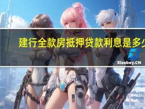 建行全款房抵押贷款利息是多少（建行全款车抵押贷款）