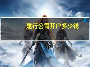 建行公司开户多少钱