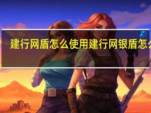 建行网盾怎么使用 建行网银盾怎么用