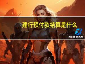 建行预付款结算是什么