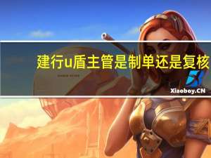 建行u盾主管是制单还是复核