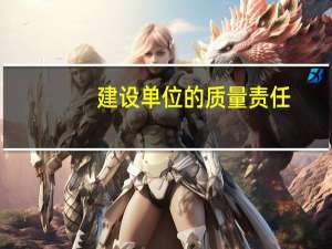 建设单位的质量责任