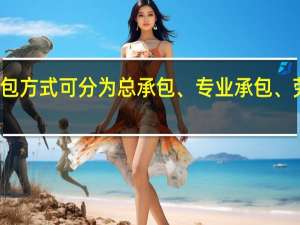 建设工程的承包方式可分为总承包、专业承包、劳务承包和共同承包。