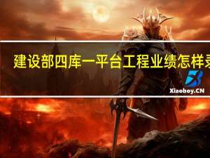 建设部四库一平台工程业绩怎样录入，需要些什么资料