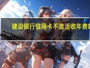 建设银行信用卡不激活收年费吗