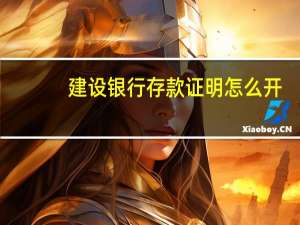 建设银行存款证明怎么开