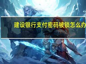 建设银行支付密码被锁怎么办（建设银行支付宝卡通）