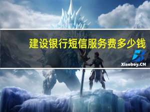 建设银行短信服务费多少钱