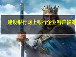 建设银行网上银行企业客户被冻结（建设银行网上银行企业登录）