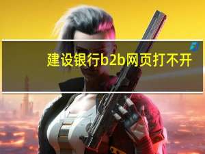 建设银行b2b网页打不开