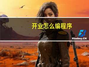 开业怎么编程序