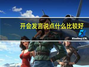 开会发言说点什么比较好