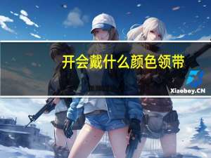 开会戴什么颜色领带